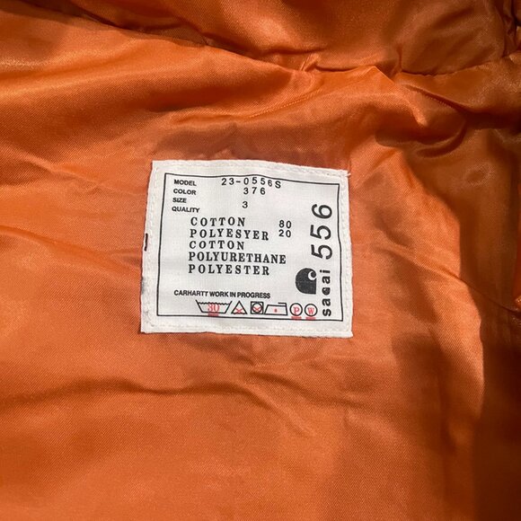 Carhartt x Sacai Deconstructed Jacket Beige - Picture 13 of 13